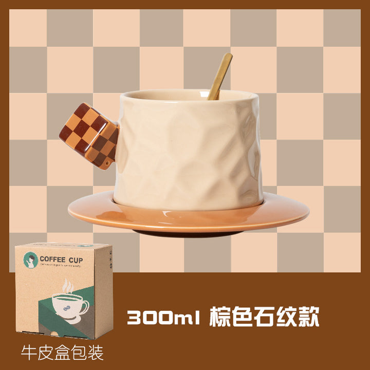 魔方陶瓷咖啡杯套装高端设计高级感高颜值杯碟马克杯子下午茶欧式