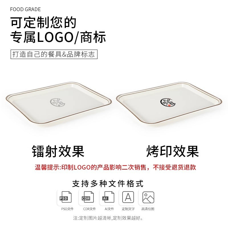 密胺托盘长方形盘塑料茶水杯盘端菜盘亚马逊餐盘蛋糕面包托盘商用