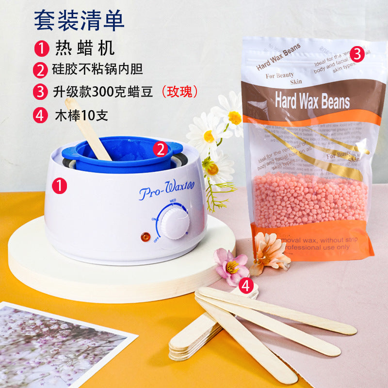 300g Hot Wax Bean Kit – Full Body Hair Removal Set for Face & Private Area