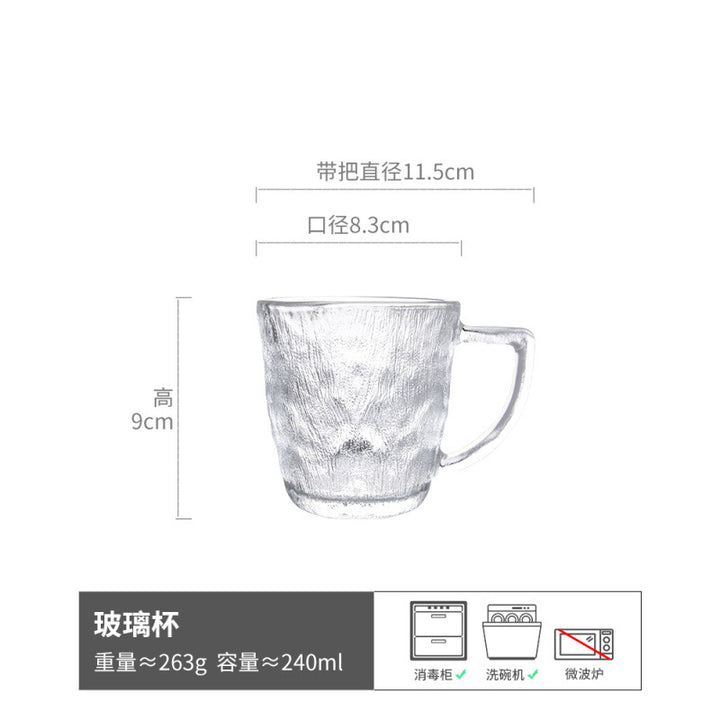 Creative Light Luxury Nordic Glass Cup Transparent Cup Coffee Cup Premium Design Home Water Cup