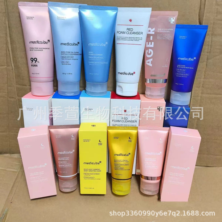 跨境Medicube美蒂秋芙紧致精华液面霜爽肤水洗面奶隔离乳撕拉面膜