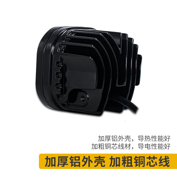 高亮四叶草LED电动车大灯3寸方形越野车防水改装射灯摩托车前照灯
