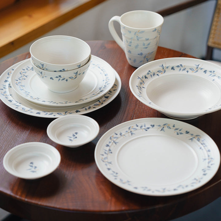 Bowl & Plate Set Home Ceramic Tableware Underglaze Set New Housewarming Gift Giving Wholesale