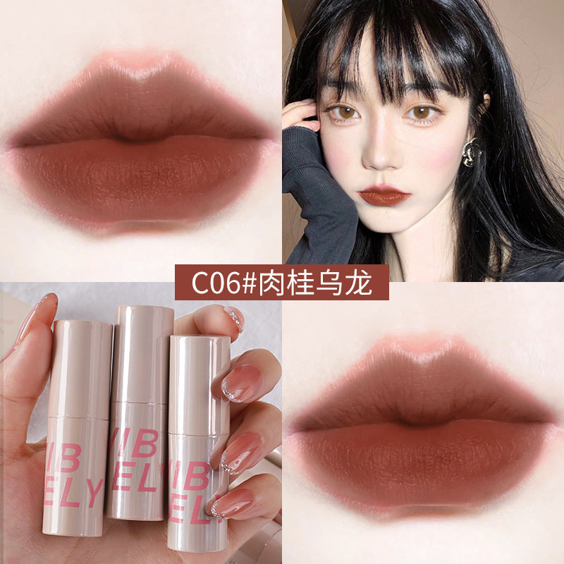 VIBELY微比莉轻雾感防水哑光唇釉丝绒雾面感持久唇泥口红跨境外贸