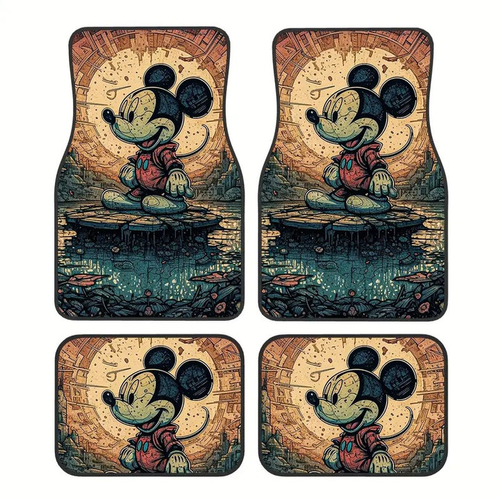 TEMUVintage Nordic Car Foot Mat Carpet 4 Piece Set Stain Resistant Floor Mat TEMUFoot Mat Wholesale