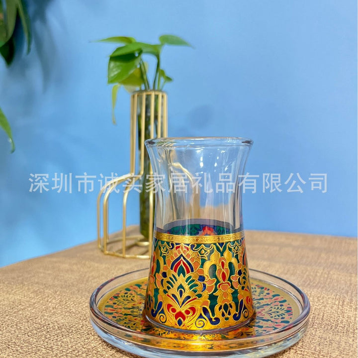 土耳其咖啡杯高颜值小众特色玻璃杯4头/12头套装午后红茶杯设计感