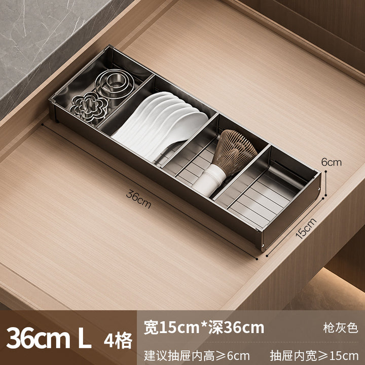 【2026专利新品】餐具收纳盒厨房碗筷子收纳盒抽屉收纳分隔分格盒