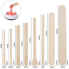 Multifunctional Wax Applicator Sticks – Disposable Wood Wax Spatula & Nail Color Mixing Sticks