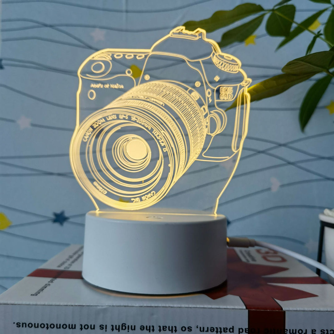 批发3D小夜灯 USB儿童卡通圣诞礼物小夜灯手写亚克力七彩遥控台灯