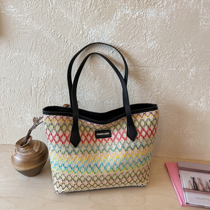 Single Shoulder Tote Bag Women Stylish Large Capacity Casual New