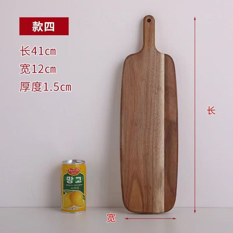 跨境定制相思木菜板胡桃木实木砧板牛排板户外便携露营面包水果板