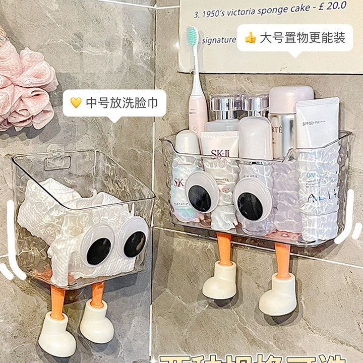 默默爱●废弃洗脸巾收纳盒壁挂沥水浴室洁面巾擦脸巾二次整理卫生