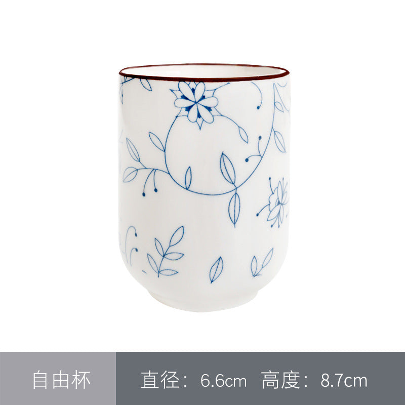 釉下彩餐具碗碟套装家用吃饭碗面碗汤碗景德镇陶瓷缠枝莲系列碗盘