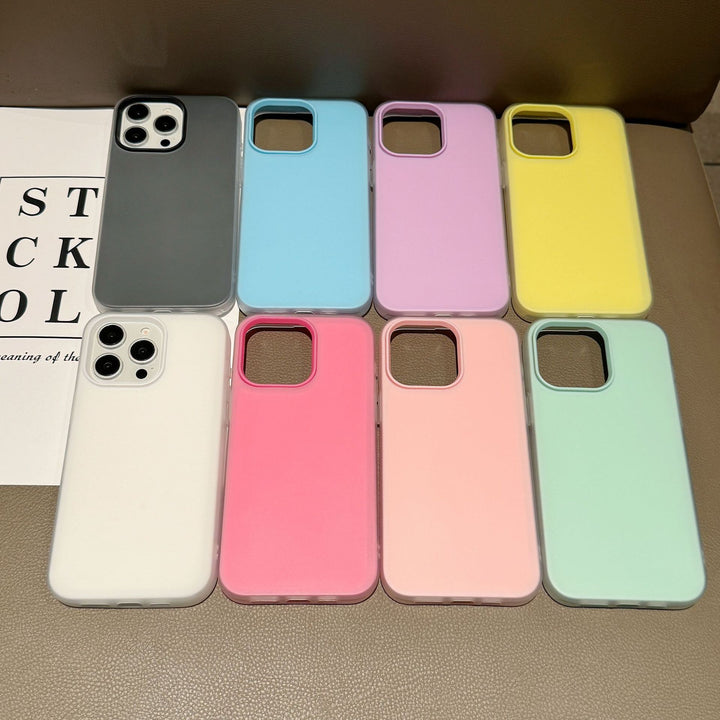For iPhone17 Phone Case 2-in-1 New Jelly Precision Protective Case 16 PROSolid Color Shockproof