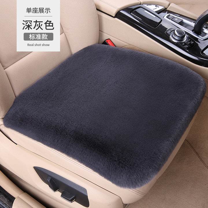 Thickened Winter __NS 99__h Car Seat Cushion – 3-Piece Backrest Short Fur Single Seat Cover