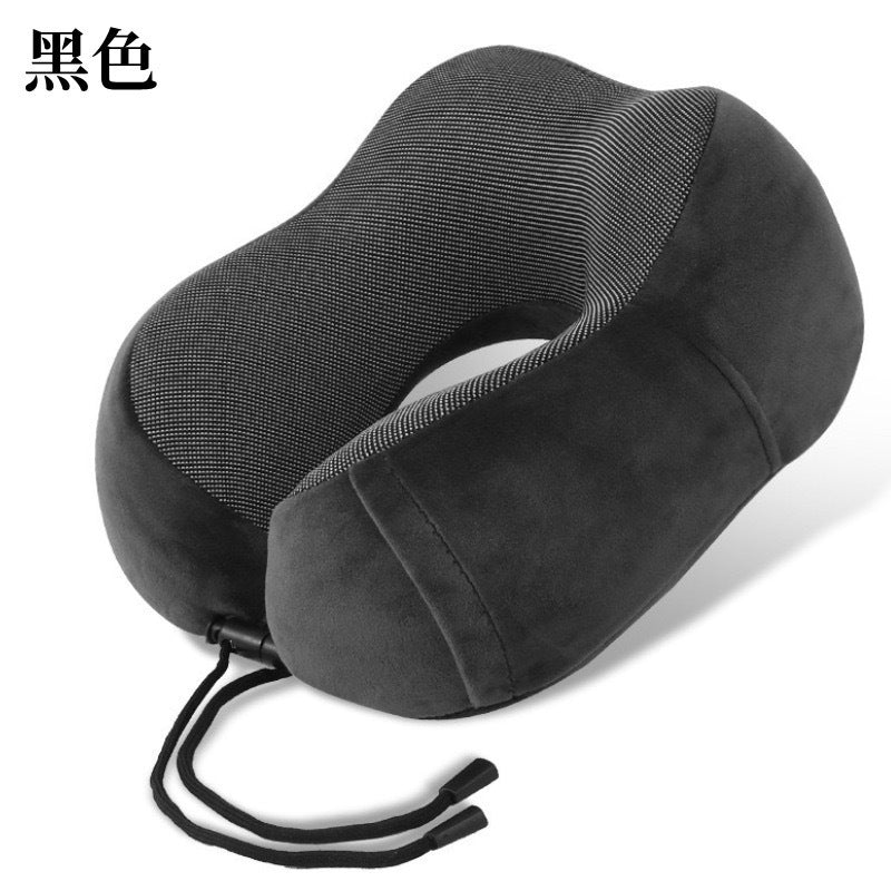 夏季冰丝凉感护颈u型枕便携可收纳记忆棉颈枕飞机枕枕头批发现货