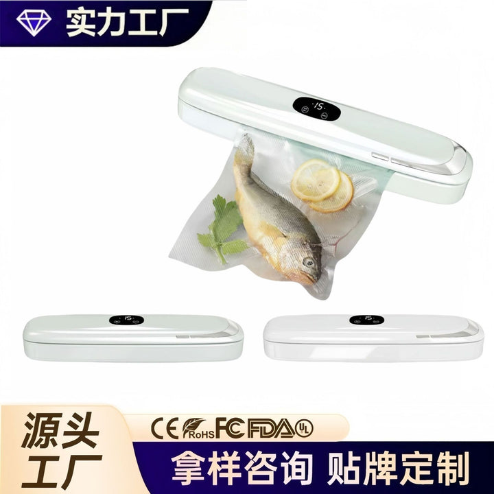 跨境干湿封口机食品袋抽空机小型家用密封机全自动真空保鲜塑封机
