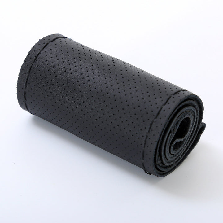 Genuine Leather Steering Wheel Cover Car Cowhide Grip Cover All Season Universal New