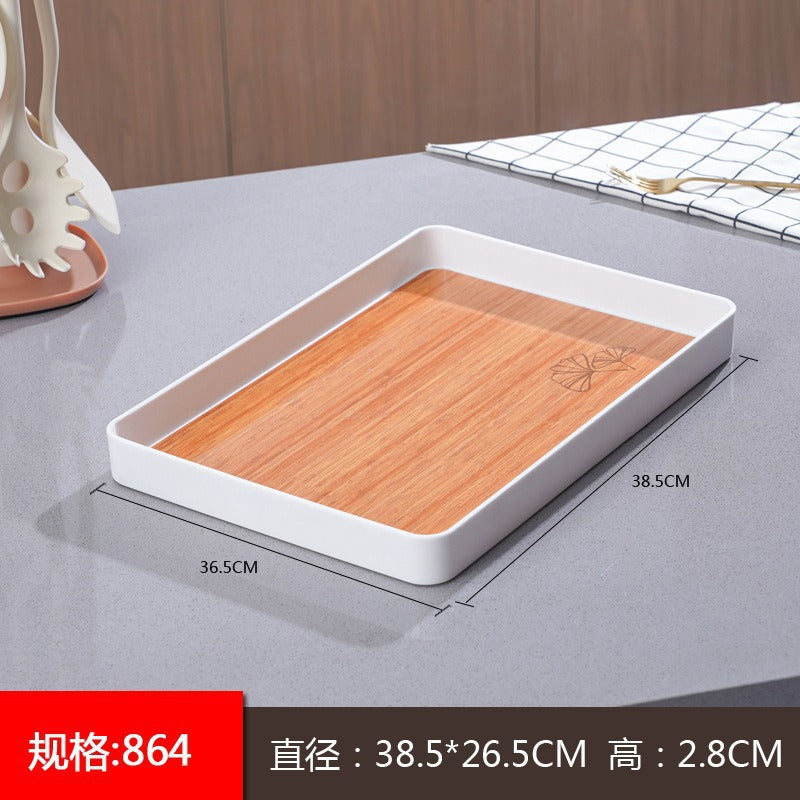 批发长方形托盘家用放茶杯组合套装网红ins创意茶盘塑料水果盘