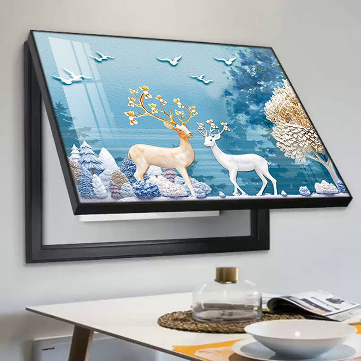 现代简约电表箱挂画弱电箱配电箱开关遮挡装饰画抽象风格电闸壁画