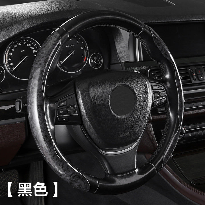 24 New Car Steering Wheel Cover Fashion Leather Car Grip Cover Durable Non Slip