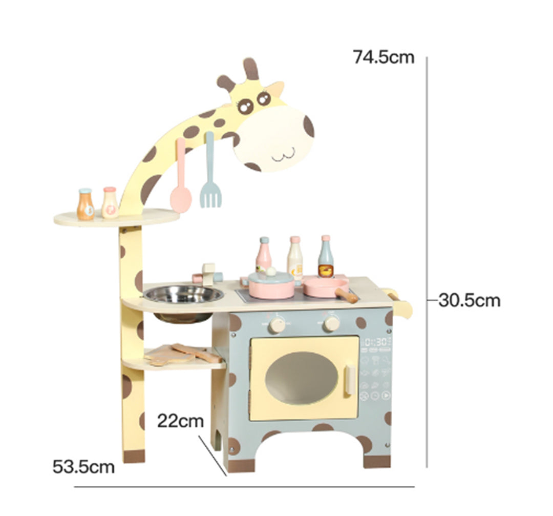 丹麦儿童过家家岁6厨房煮饭玩具仿真声光冰箱套装模拟做饭木灶台