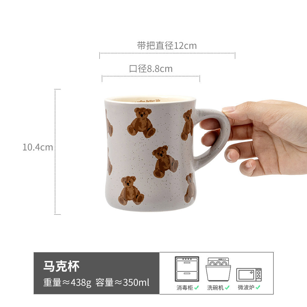 高颜值可爱小熊杯创意陶瓷马克杯批发杯子家用茶水杯咖啡杯早餐杯