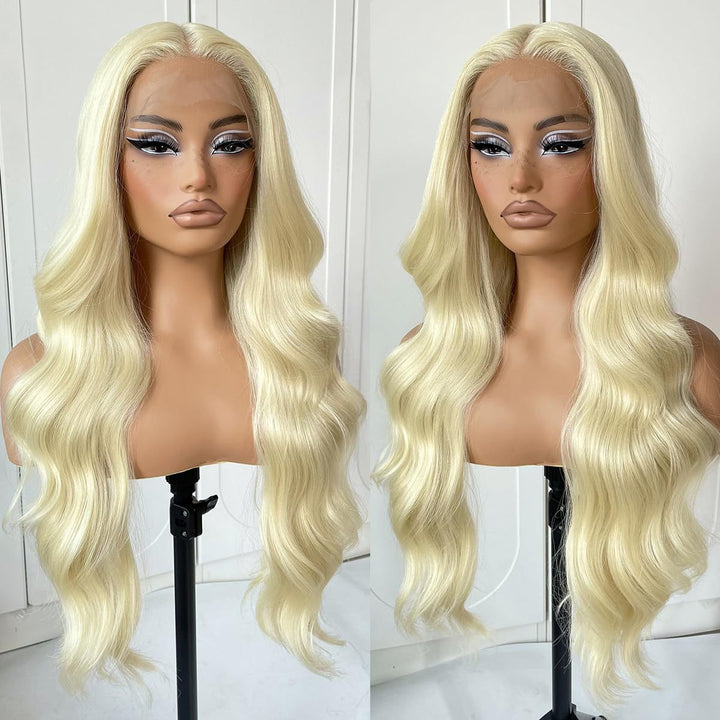 新款前蕾丝假发头套橘色长卷发波浪human hair lace wig 工厂代发