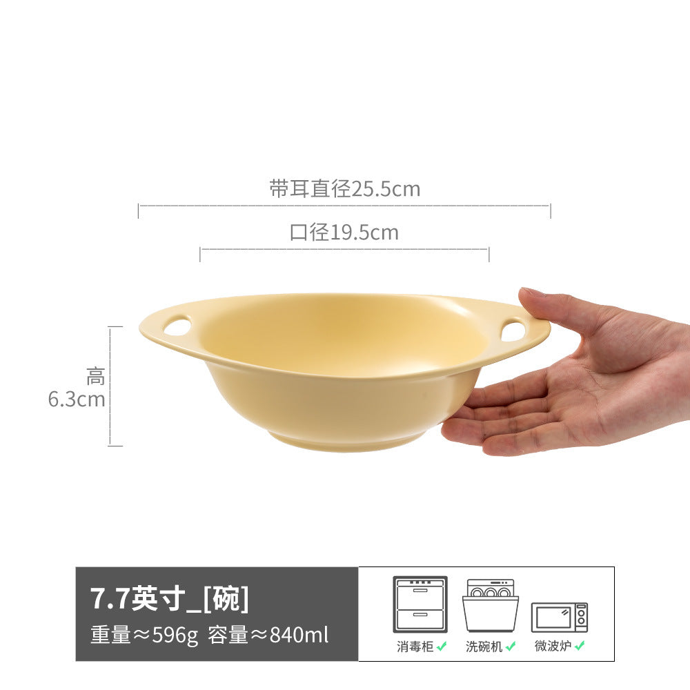 复古双耳陶瓷碗面碗酸奶碗双耳碗圆形菜碗汤碗日式碗餐具批发窑变