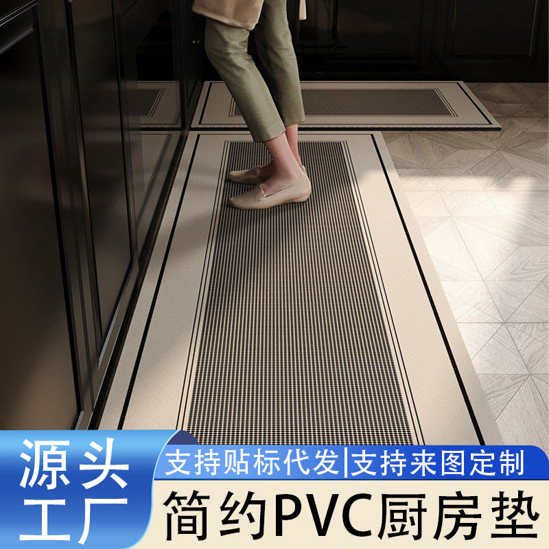 亚马逊temu免洗厨房地垫防滑防油专用吸水垫耐脏脚垫可擦防水门口