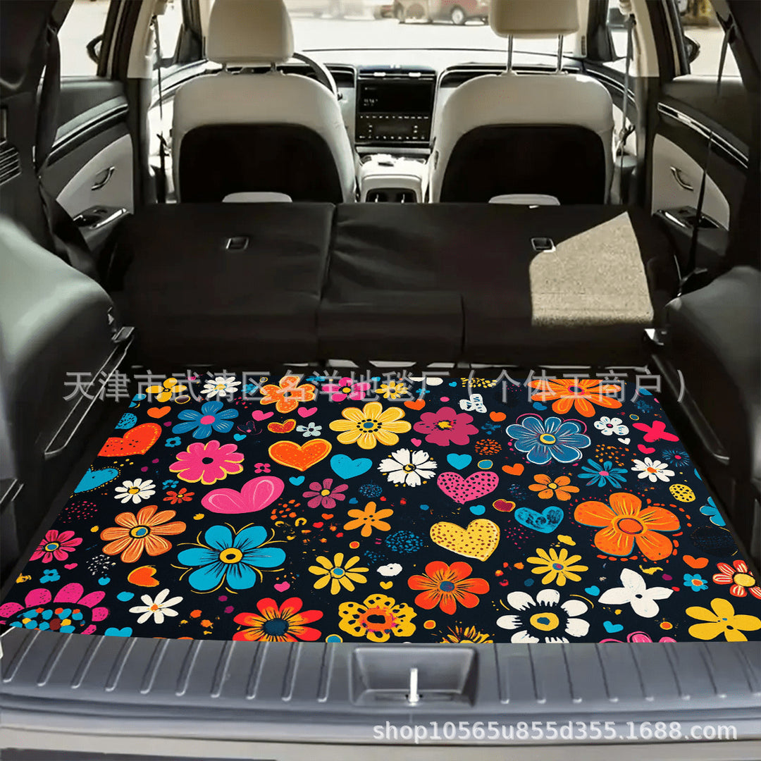 Flower Car Stain Resistant Durable All Season Universal Foot Mat Organizer TEMU