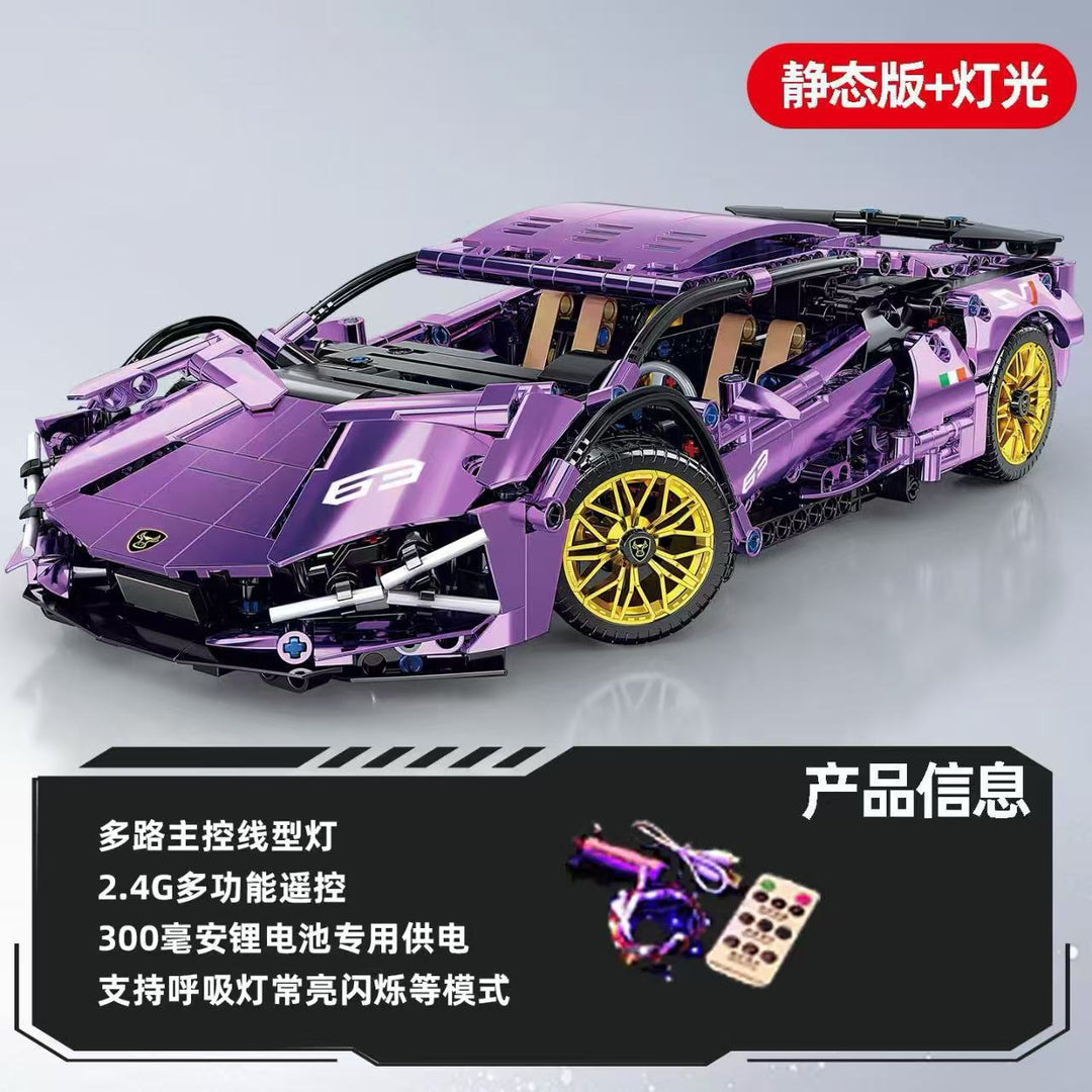Apollo Sports Car Building Blocks Set – High-Difficulty Drift Racing Car Model Assembly Toy