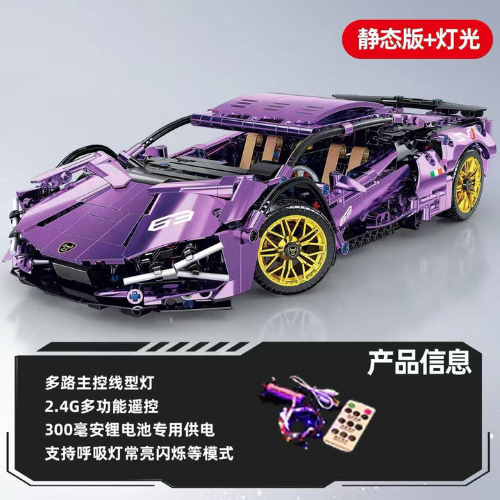 Apollo Sports Car Building Blocks Set – High-Difficulty Drift Racing Car Model Assembly Toy
