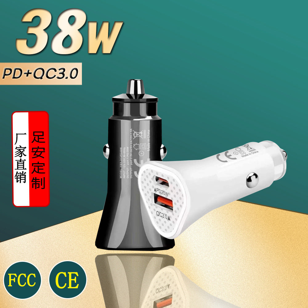 PD 38W Car Charger – QC3.0 Fast Charging Universal Car Phone Charger