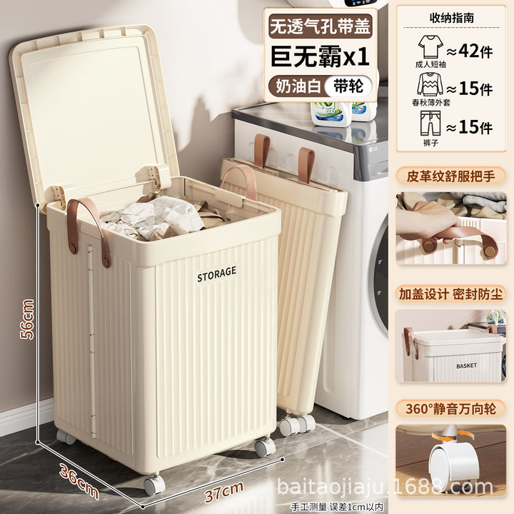 Large Capacity Foldable Laundry Basket – Collapsible Clothes Hamper for Bathroom