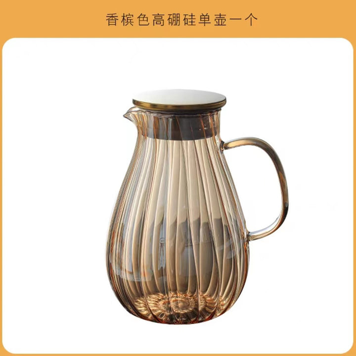 冷水壶套装耐高温玻璃杯子高硼硅玻璃壶凉水壶高颜值大容量批发