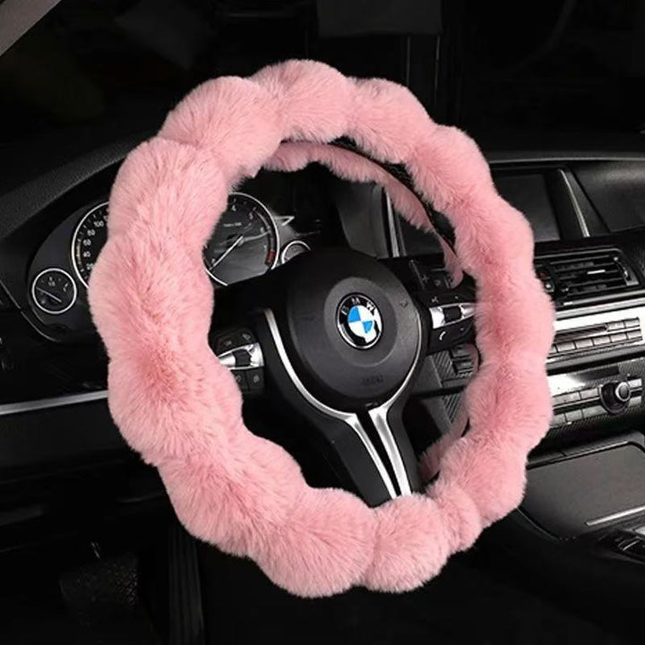 Steering Wheel Cover Wool Grip Cover Unisex Universal Fall/Winter Car Steering Wheel Cover
