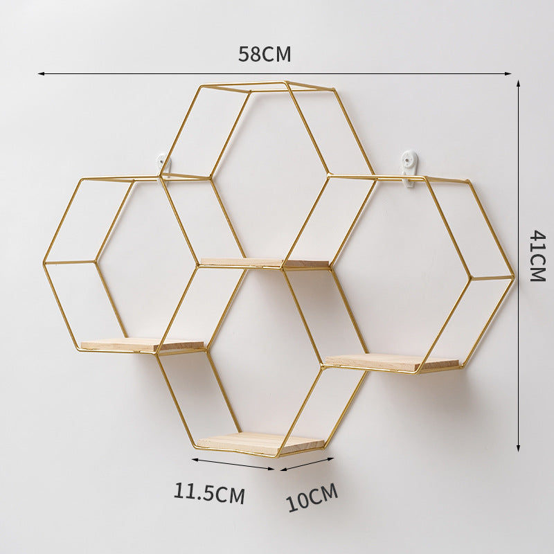 Living Room Hang Decor Light Luxury Hanging Decor Storage Shelf