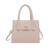 Textured Diamond Pattern PU Single Shoulder Bag – Women's Retro 2026 Handbag