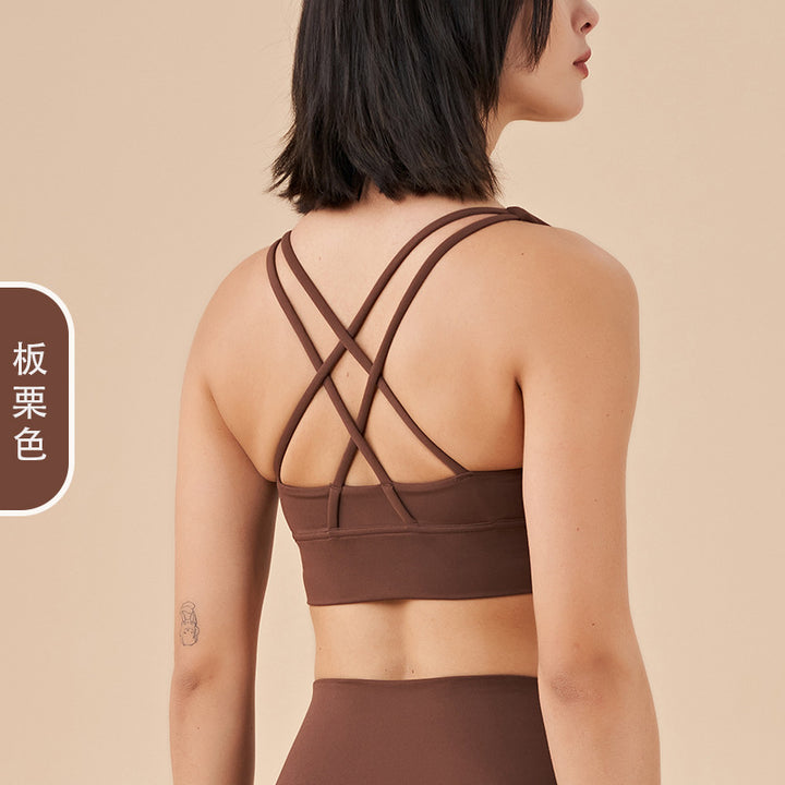 运动内衣女跑步防震秋季外穿美背健身bra背心专业训练瑜伽服文胸