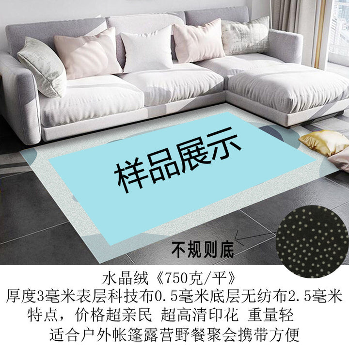 Crystal Velvet Floor Mat - Machine Washable Non-Slip TPR Bottom 30 Patterns Custom
