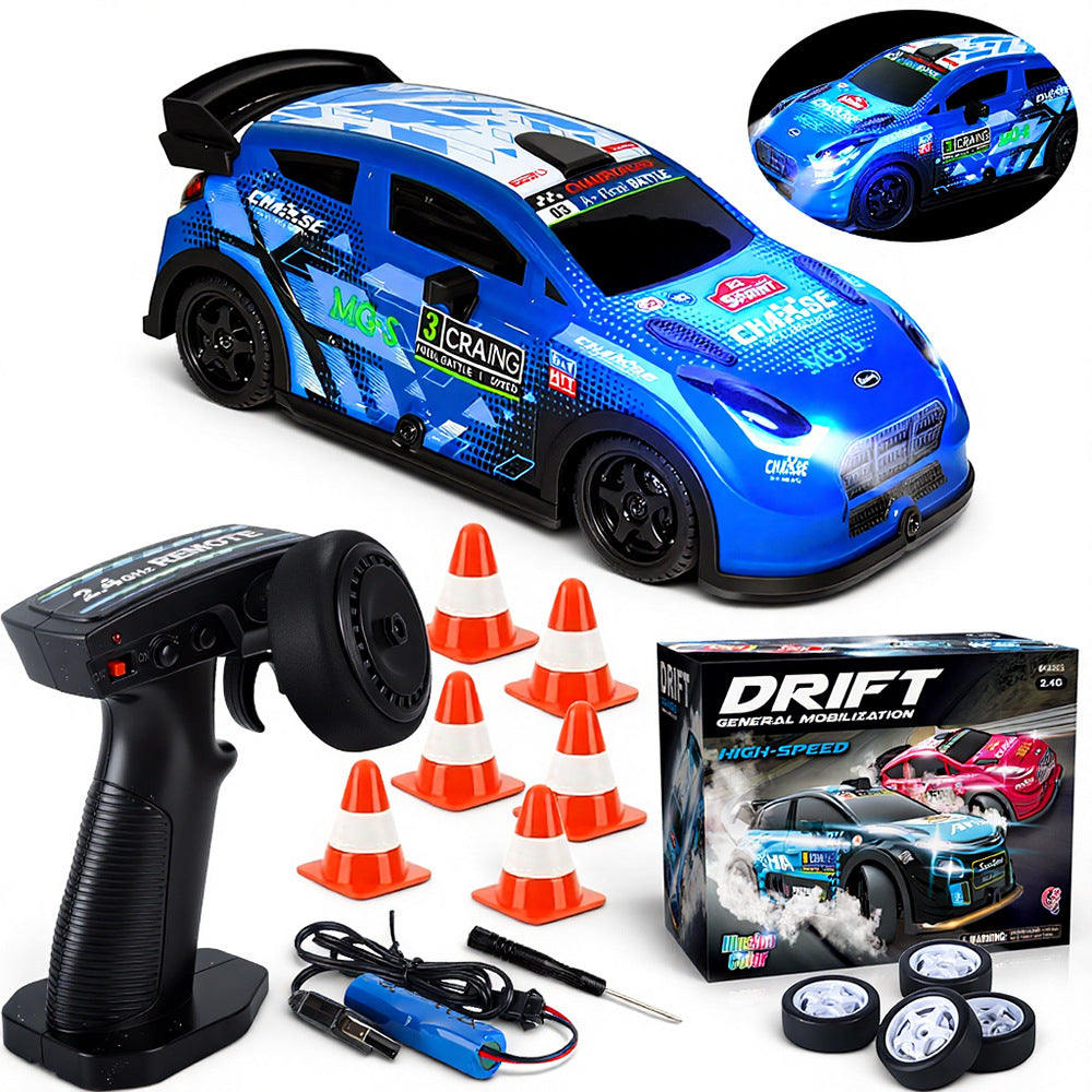 亚马逊1:22跨境新款遥控四驱高速漂移赛车rc car带灯光儿童玩具车