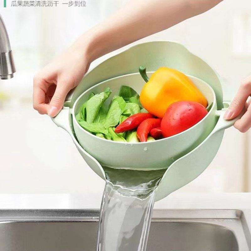 双层洗菜盆沥水篮洗水果洗菜神器菜篮厨房现代客厅创意家用水果盘