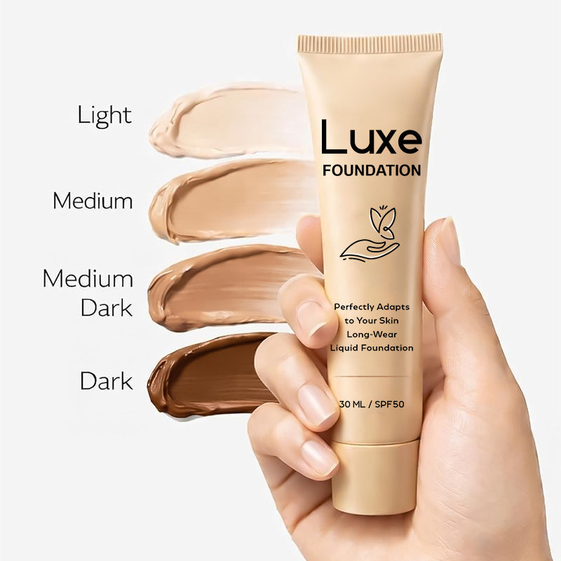 跨境专供奢华变色粉底液Luxe foundation轻透持妆英文包装现货