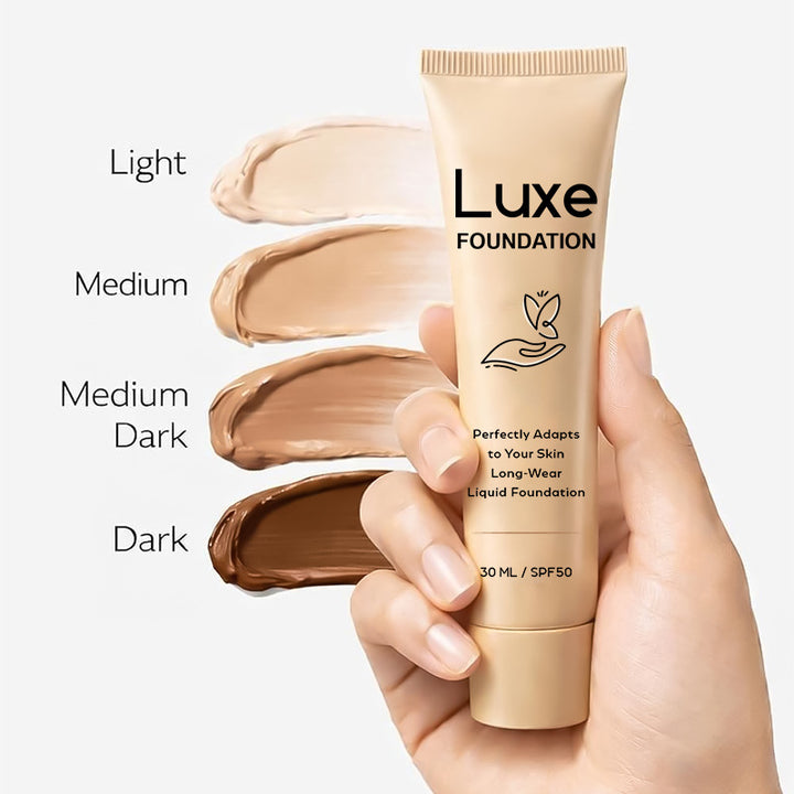 跨境专供奢华变色粉底液Luxe foundation轻透持妆英文包装现货
