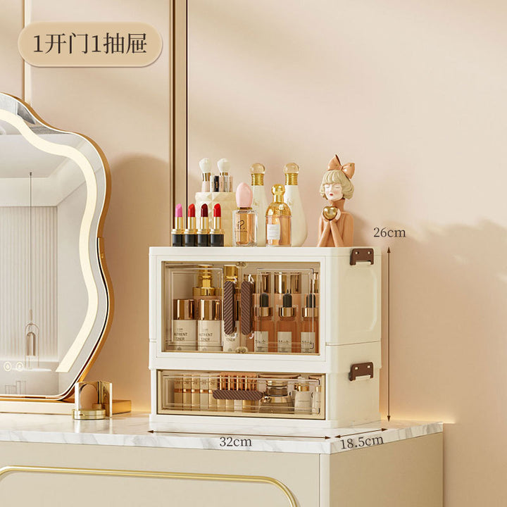 Desktop Makeup & Snack Storage Cabinet – Multi-Layer Organizer for Office & Vanity
