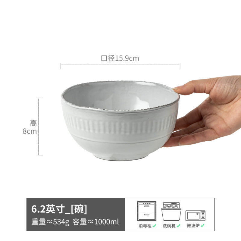 Vintage Bowl Japanese Style Ceramic Bowl Bowl Home Bowl Bowl Tableware Light Luxury Premium Design Bowl Bowl