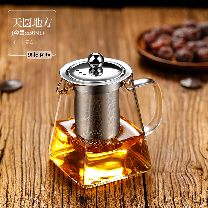 Glass Large Stainless Steel Set Home