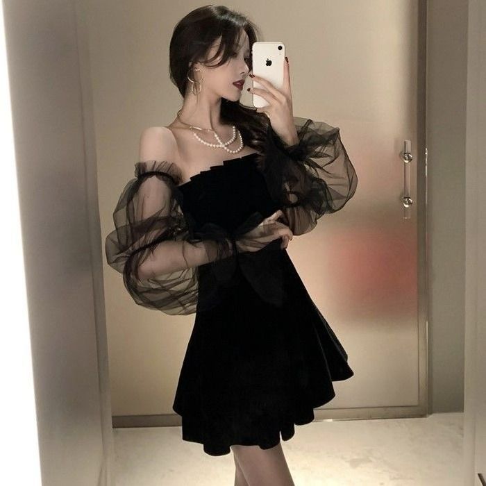 French Mesh Elegant Fairy Dress – Sexy Slim Waist Club Dress Summer
