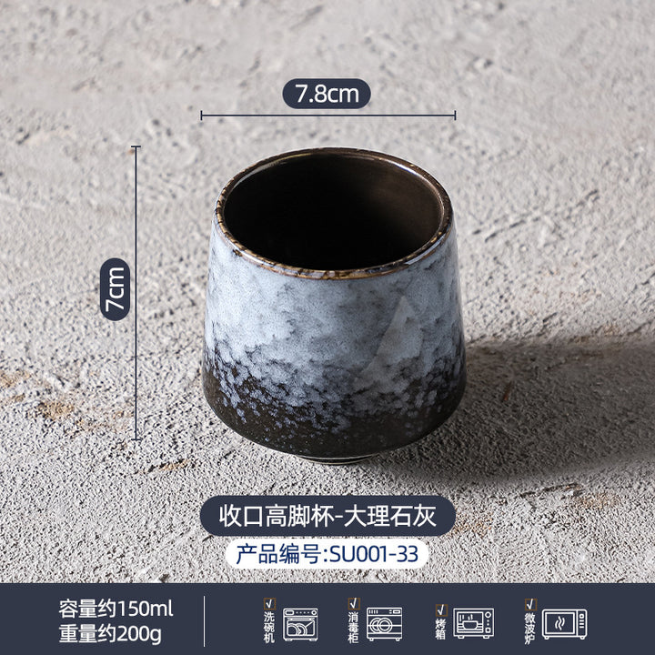 定制窑变陶瓷碗碟盘餐具套装大理石灰高级感餐厅酒店家用餐具组合